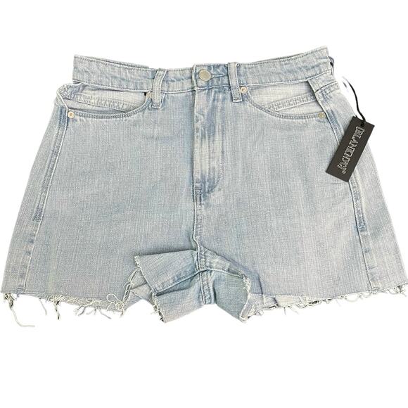 BLANK NYC Jean Shorts Women’s 26 Blue Light Wash High Rise Hip Cutouts NWT - Picture 1 of 10